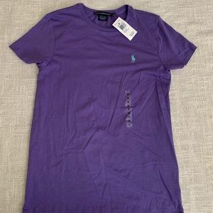 Purple polo T-shirt